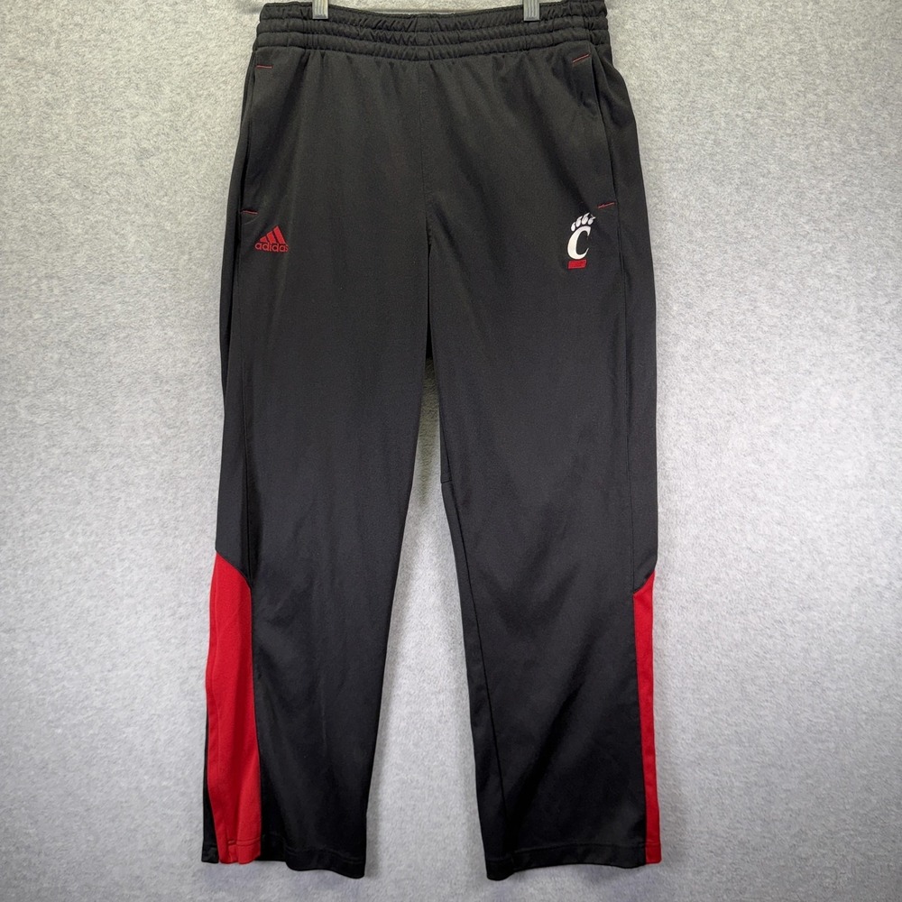 Cincinnati Bearcats Pants Mens Medium Black NCAA Basketball Adidas Track
